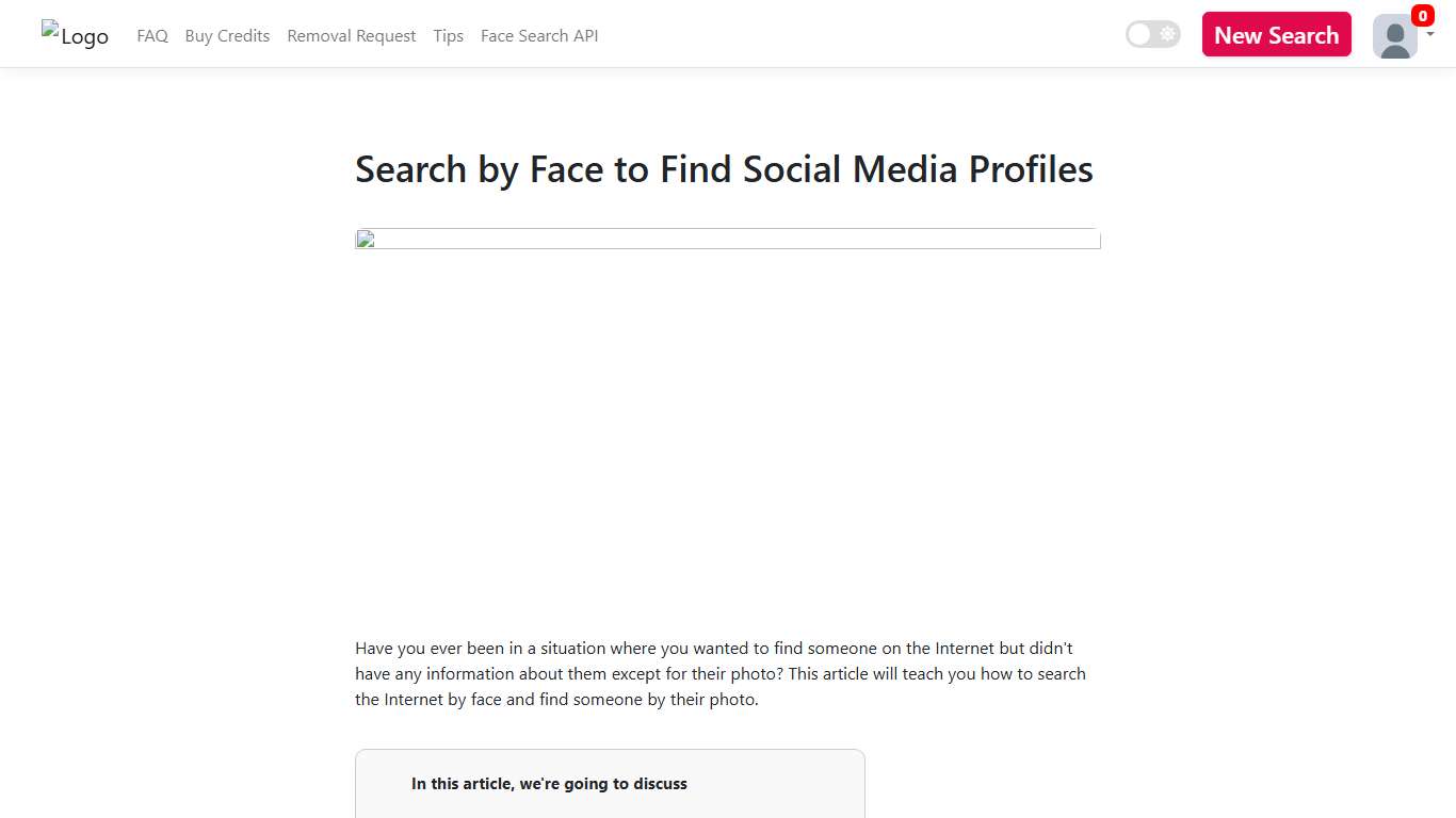 Search by Face to Find Social Media Profiles